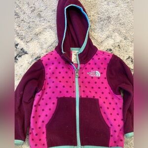 North face fleece baby infant jacket